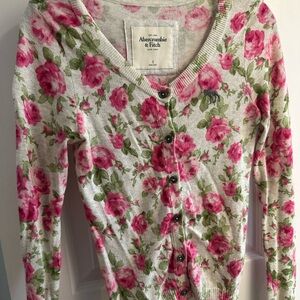 Abercrombie & Fitch Pink Floral Sweater